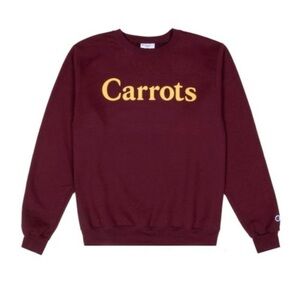 NEW Carrots x Champion Sweatshirt Graphic Logo Mens Outdoor Crew Neck Sz S